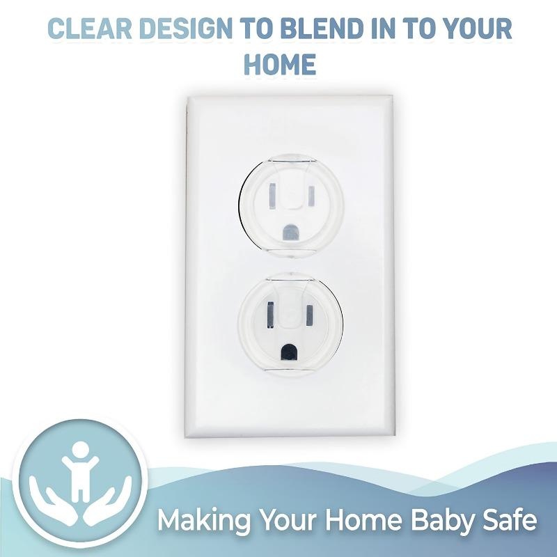 Outlet Cover Baby - غطاء مخرج كهربائي شفاف لحماية الأطفال،