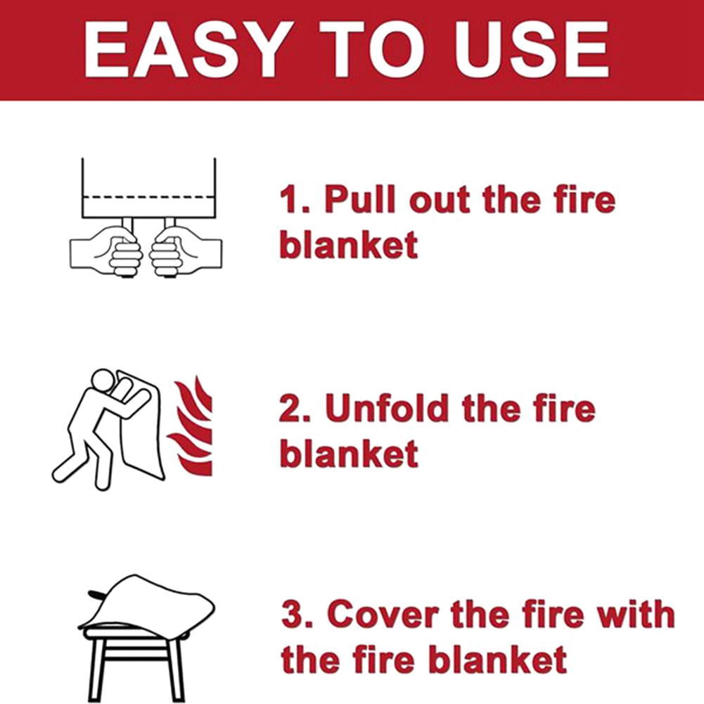 AED2-بطانية حريق للطوارئ، بطان - مراجعة Fire Blanket Kitchen وسعره